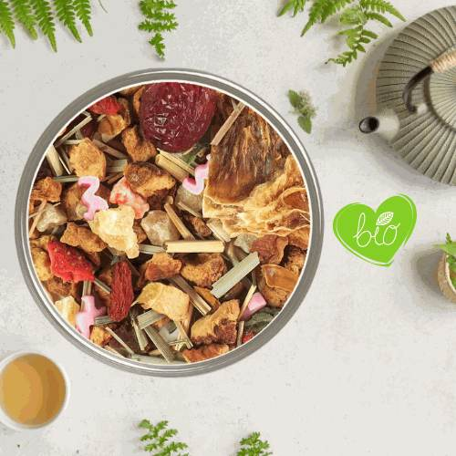 DOUCEUR TROPICALE – INFUSION FRUITÉE PÊCHE FRAISE ANANAS EN VRAC - Un voyage sensoriel à chaque gorgée