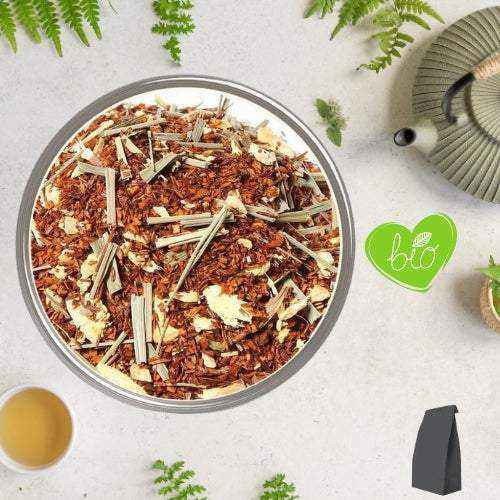 Rooibos Détox Gingembre Citron - Pétillance et Pureté - Bio en Vrac - Un voyage sensoriel à chaque gorgée