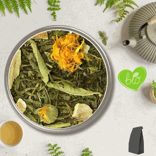 Thé Vert Bio Mandarine Zen - Éclat d'Agrumes - En Vrac