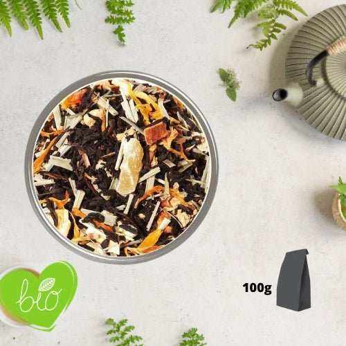 Thé noir (Mangue, citron vert) BIO en vrac 100g - Un voyage sensoriel à chaque gorgée