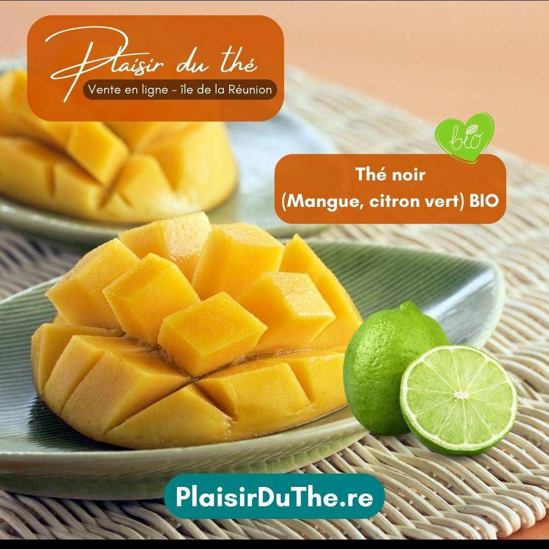 Thé noir (Mangue, citron vert) BIO en vrac 100g - Un voyage sensoriel à chaque gorgée