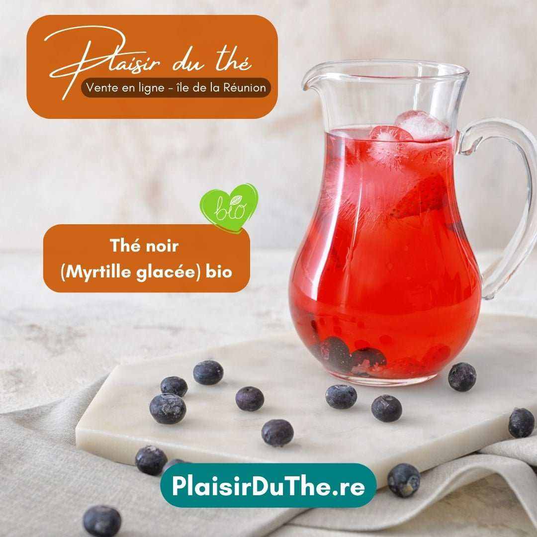 Thé noir (Myrtille glacée) bio en vrac 100g - Un voyage sensoriel à chaque gorgée