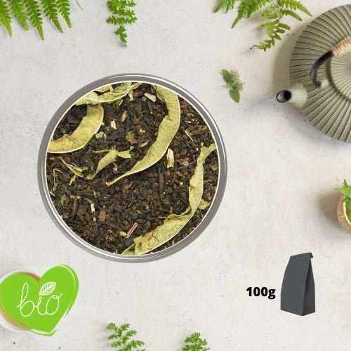 Thé noir (Myrtille glacée) bio en vrac 100g - Un voyage sensoriel à chaque gorgée