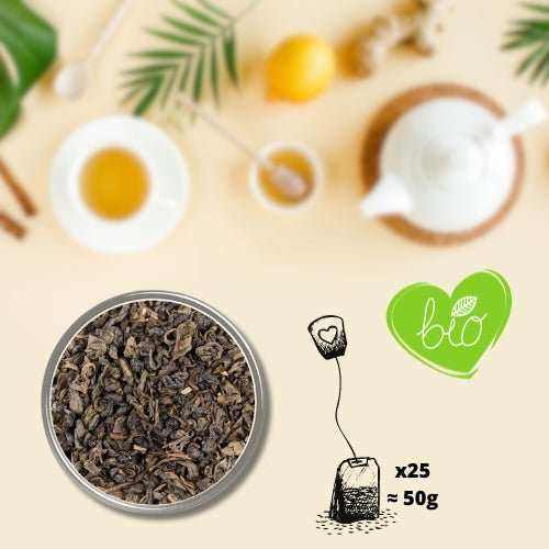 Thé vert de Marrakech (menthe poivrée) BIO - Infusettes - Un voyage sensoriel à chaque gorgée