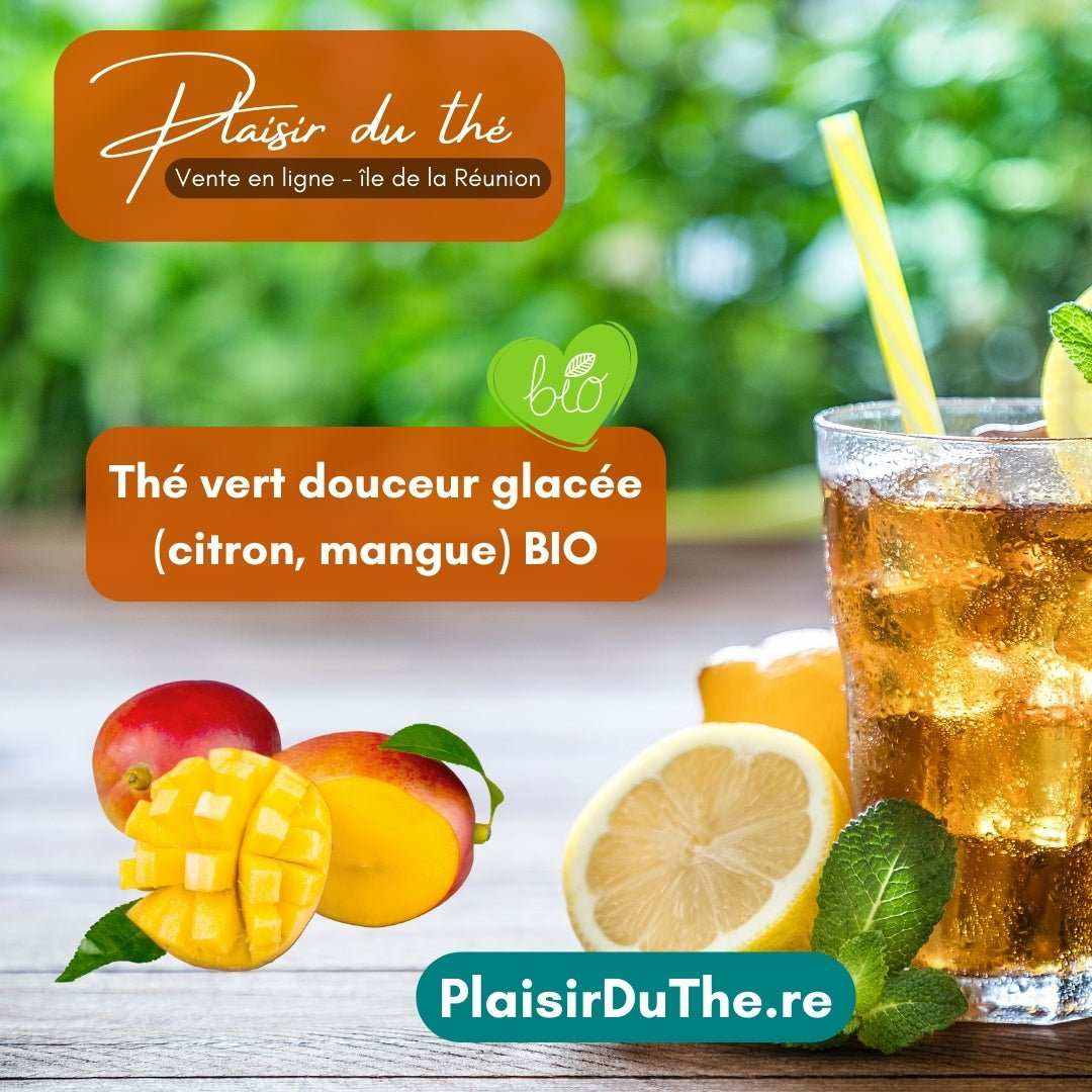 Thé vert douceur glacée (citron, mangue) BIO en vrac 100g - Un voyage sensoriel à chaque gorgée