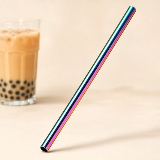 Rainbow XXL – Paille réutilisable en inox pour Bubble Tea